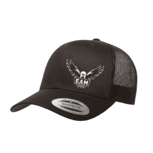 6606 Yupoong Adult Retro Trucker Cap - Black