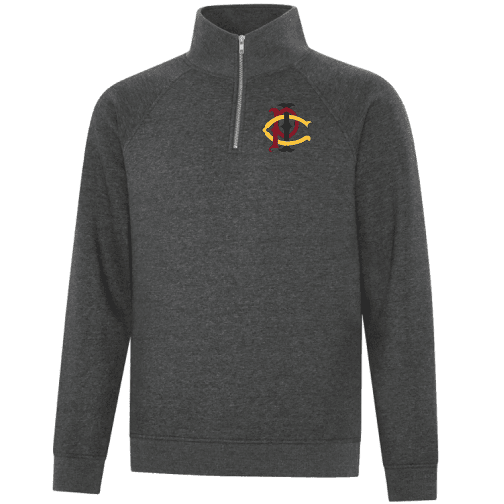 F2042 ATC Esactive Vintage 1/4 Zip Hooded Sweatshirt - Charcoal Heather